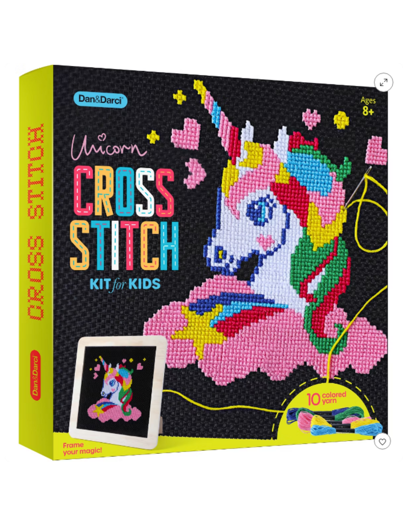 Dan&Darci Unicorn Cross Stitch Kit for Kids