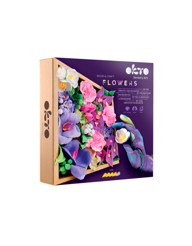 fainotoys LLC OKTO Sensory Art 3D Woodcraft - Inspiration - Flowers