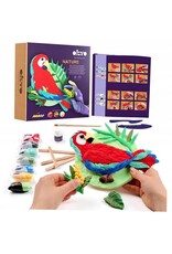 fainotoys LLC Air Dry Clay 3D Painting Kit Macaw