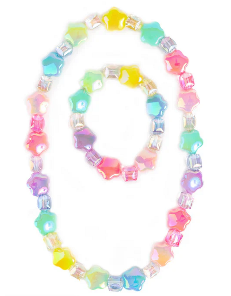 Creative Education (Great Pretenders) Jewelry Wish Upon a Rainbow Star Necklace & Bracelet Set