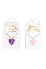 Creative Education (Great Pretenders) Jewelry Boutique Glitter Heart Necklace (Sold Individually; Assorted Colors)