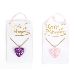Creative Education (Great Pretenders) Jewelry Boutique Glitter Heart Necklace (Sold Individually; Assorted Colors)