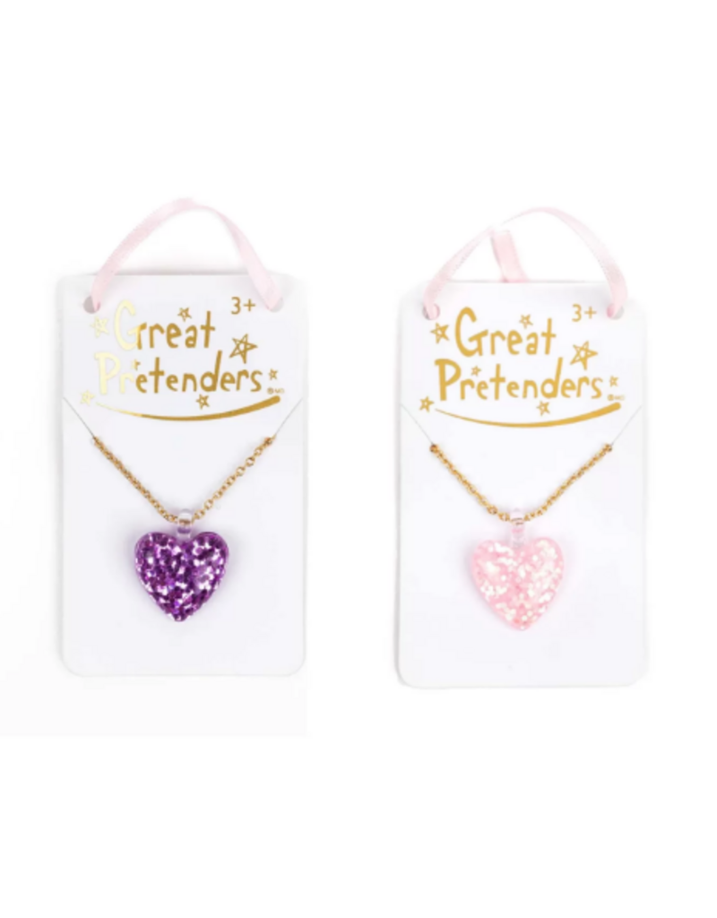 Creative Education (Great Pretenders) Jewelry Boutique Glitter Heart Necklace (Sold Individually; Assorted Colors)