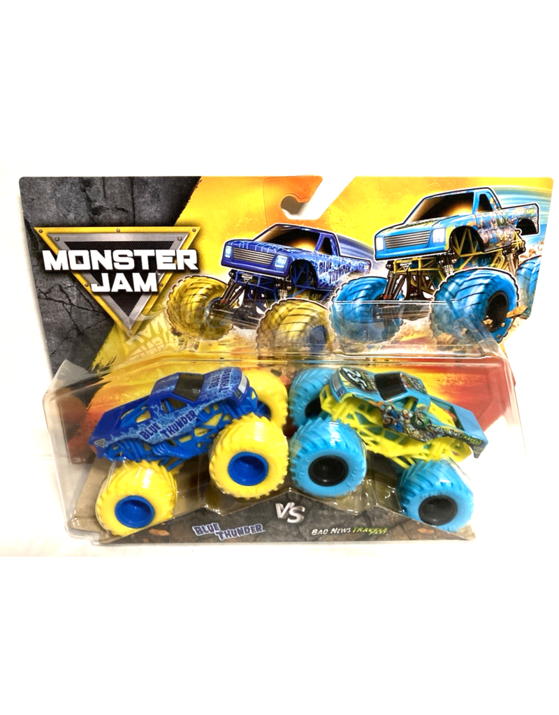 Spin Master Monster Jam Blue Thunder Vs. Bad News  Monster Trucks 2-Pack