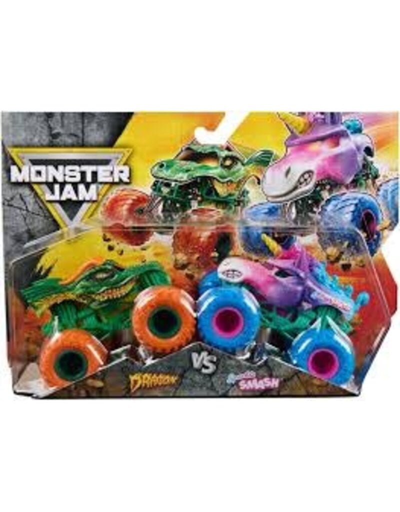Spin Master Monster Jam Dragon Vs. Sparkle Smash  Monster Trucks 2-Pack