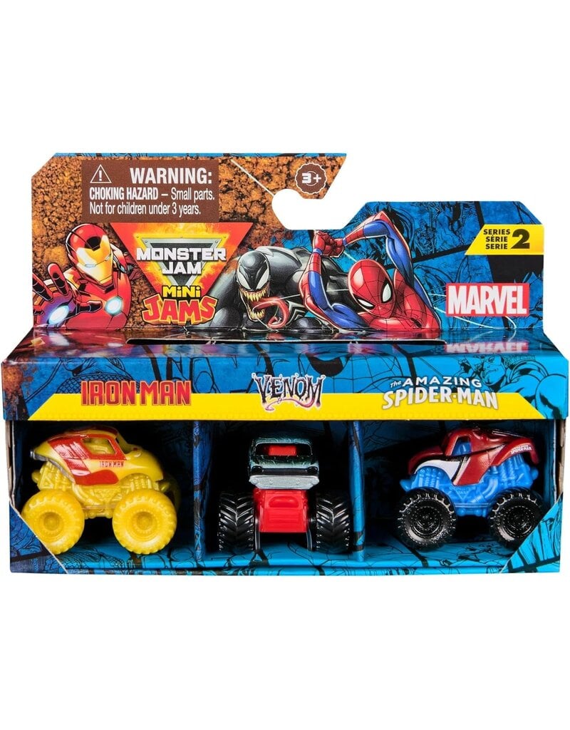 Spin Master Monster Jam Mini Marvel Bundle ( Pack of 3)
