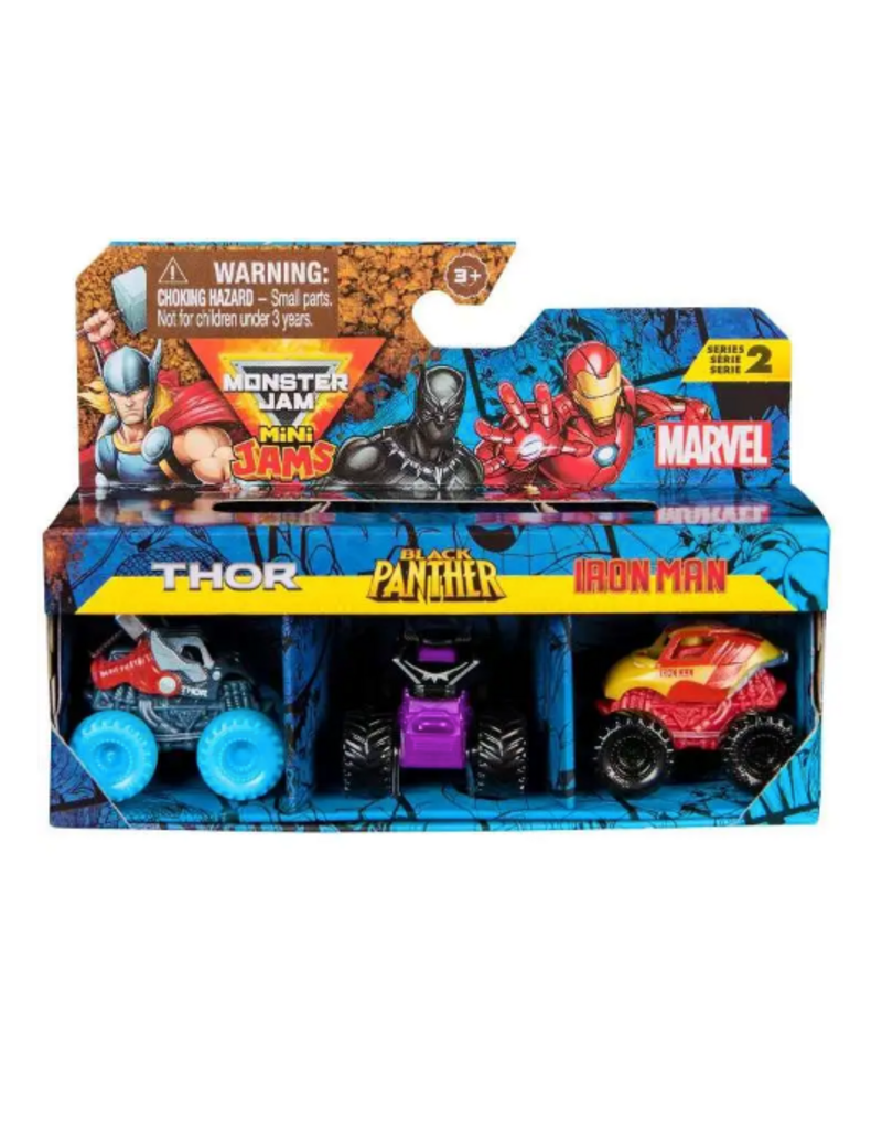Spin Master Monster Jam Mini Marvel Bundle ( Pack of 3)