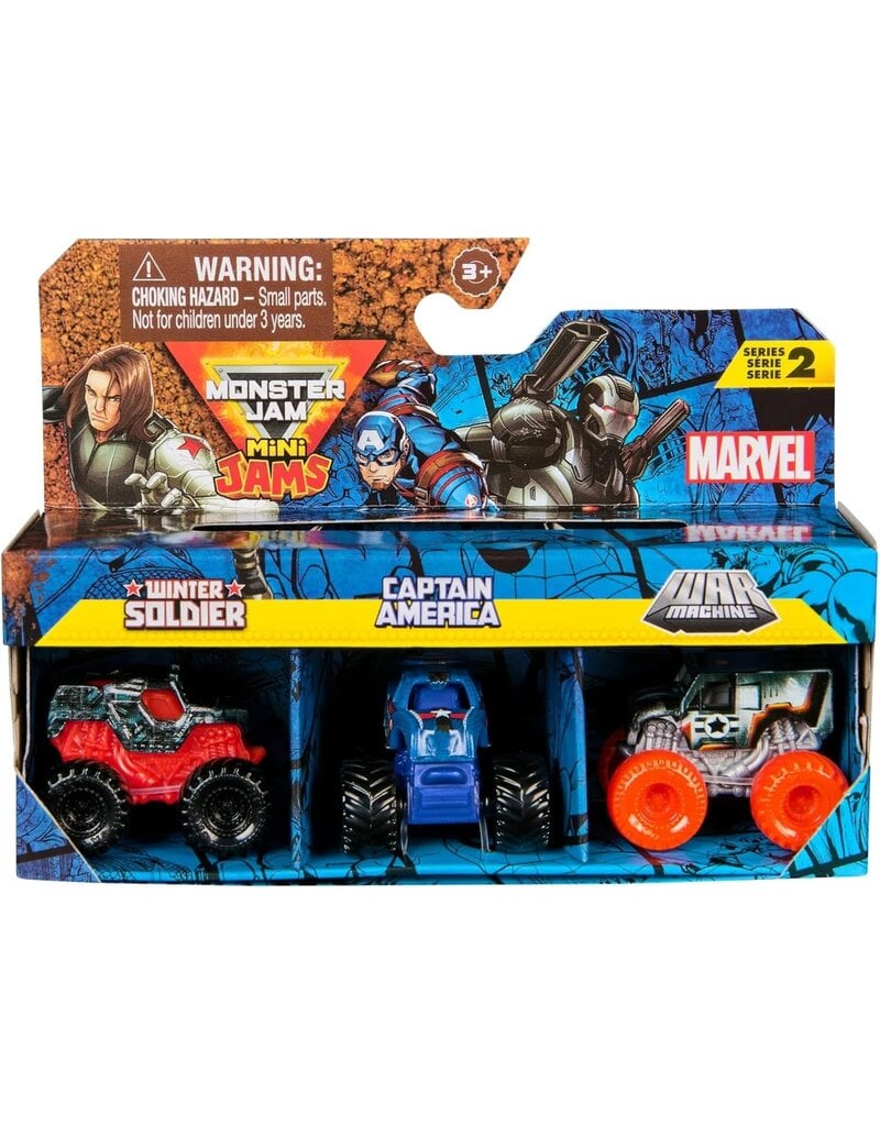 Spin Master Monster Jam Mini Marvel Bundle ( Pack of 3)