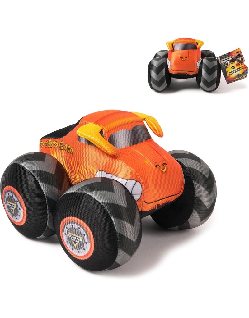 Spin Master Plush Monster Jam Monster Truck with Sound Effects - El Toro Loco
