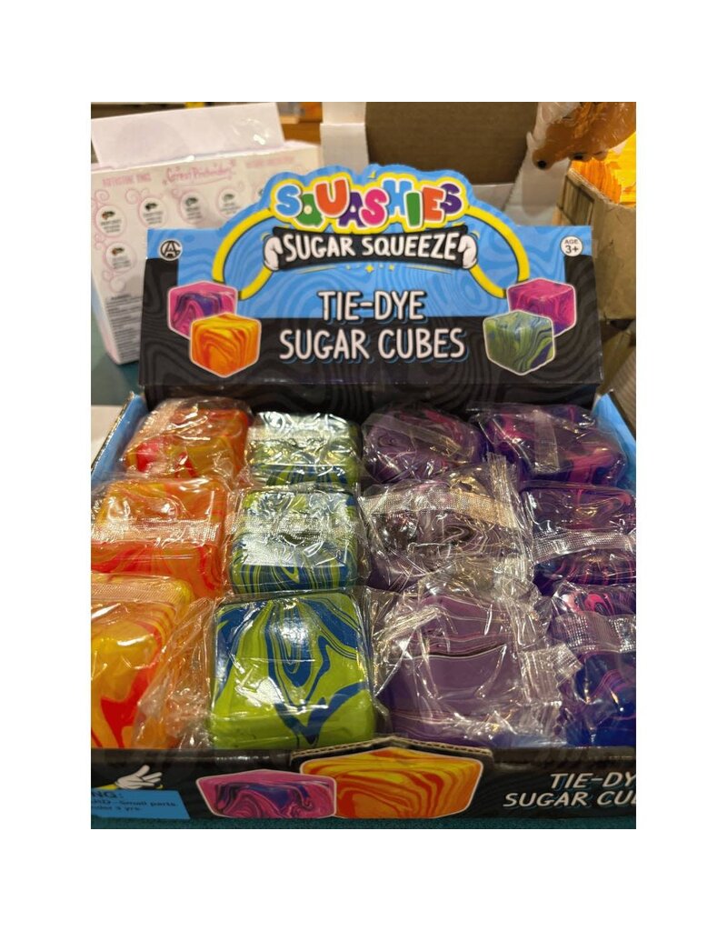 Curious Minds Toys Squashies Sugar Squeeze Tie Dye Sugar Cubes
