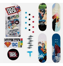 techdeck Tech Deck Ultra DLX Fingerboard ( 4 Pack) -Color Bars - Spiderman, DC, Superman