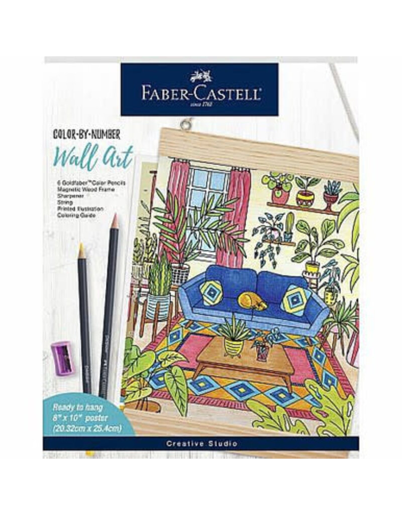 Faber-Castell Craft Kit Color By Number - Wall Art Plant Room
