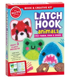 Klutz Klutz Latch Hook Animals - Red Panda, Frog & Shark