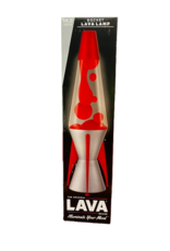Lava Lite Lava Lamp Classic - Astrosurge Retro Rocket Red/ Clear/ Silver- 14.5"