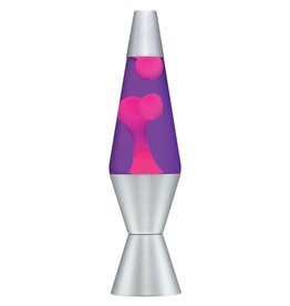 Lava Lite Lava Lamp Classic - Pink Lava/Purple Liquid/Silver Base - 14.5"