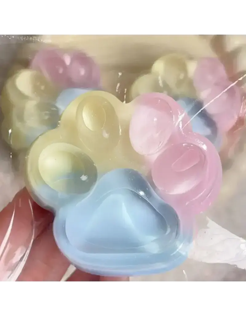plush looks NO UPC Rainbow Cat Paw Pawprint Fidget Squish Squishy