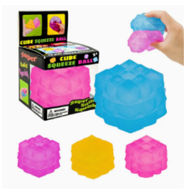 plush looks NO UPC Water Cube Polygonal Ice Cube Malt Sugar Stress Relief Toy (Only Blue in stock)