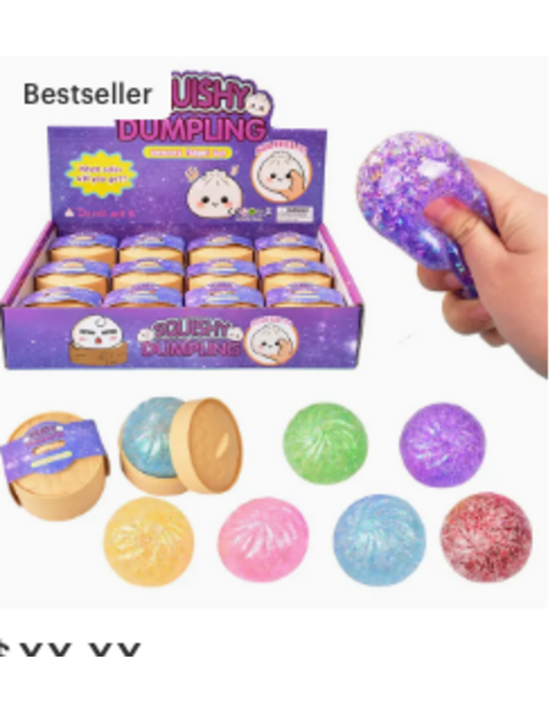 The American Gift Company Mini Mystery Dumplings Squishy Squeeze Toy Fidget Toy sold single