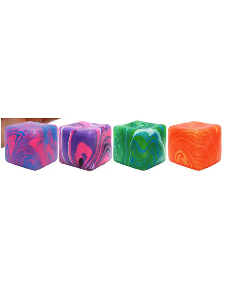 Cap Zone ( NO UPC) Marbled Cube Putty Filled Squishy (Assorted Colors; Sold Individually)