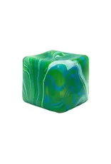 Cap Zone ( NO UPC) ( NO BOX) Colorful Marbled Cube Putty Filled Squishy -GREEN (Sold Individually)