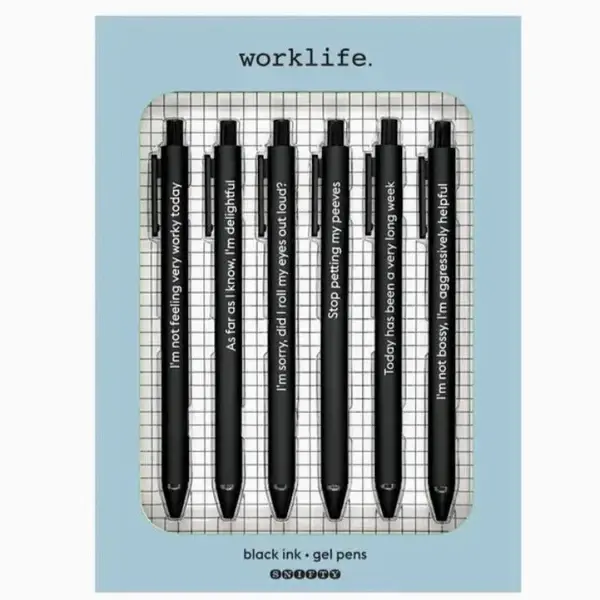 worklife Pen Set Black Ink Gel Pens