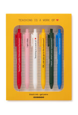 SNIFTY Teaching Is a Work Of ♡ Black Ink Gel Pens