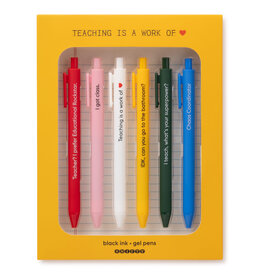 SNIFTY Teaching Is a Work Of ♡ Black Ink Gel Pens