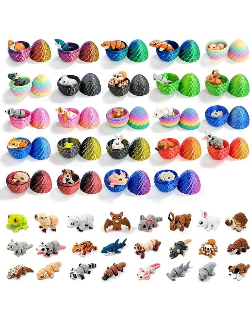 PYE Games 3D Mini Mystery Animal Egg Assortment (Sold Individually; Assorted Colors; Assorted Styles)