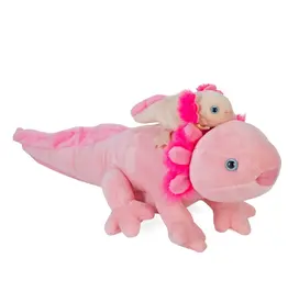 Wild Republic Mom & Baby Axolotl Stuffed Animal - 9"