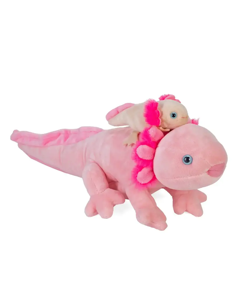Wild Republic Mom & Baby Axolotl Stuffed Animal - 9"