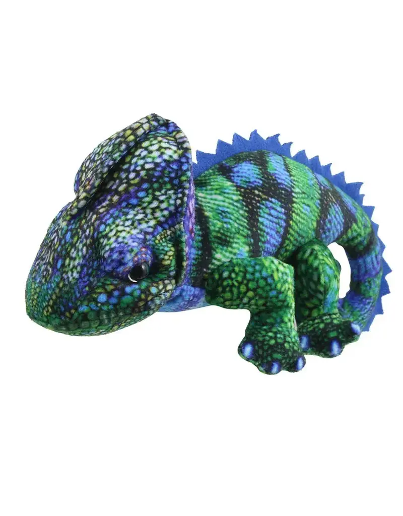 The Puppet Company Blue Green Chameleon Finger Puppet