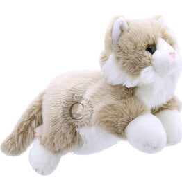The Puppet Company Full-Bodied Animal Hand Puppet - Cat ( Beige & White)