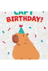 Paper House Production Card - Happy Birthday - Capy Birthday! - Capybara Foil Card