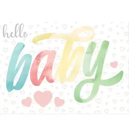 FAIRE Card Hello Baby Embossed