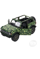 The toy network Die-cast 2022 Ford Bronco Open Top Jeep Camo (5"; Colors Vary; Sold Individually)