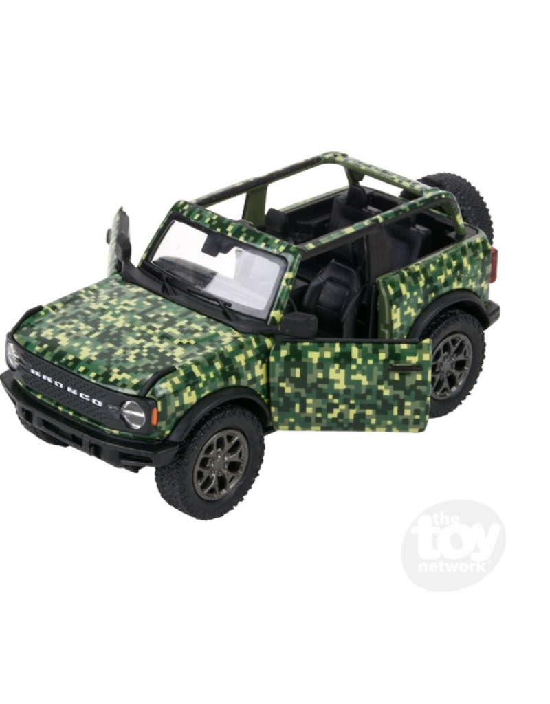 The toy network Die-cast 2022 Ford Bronco Open Top Jeep Camo (5"; Colors Vary; Sold Individually)