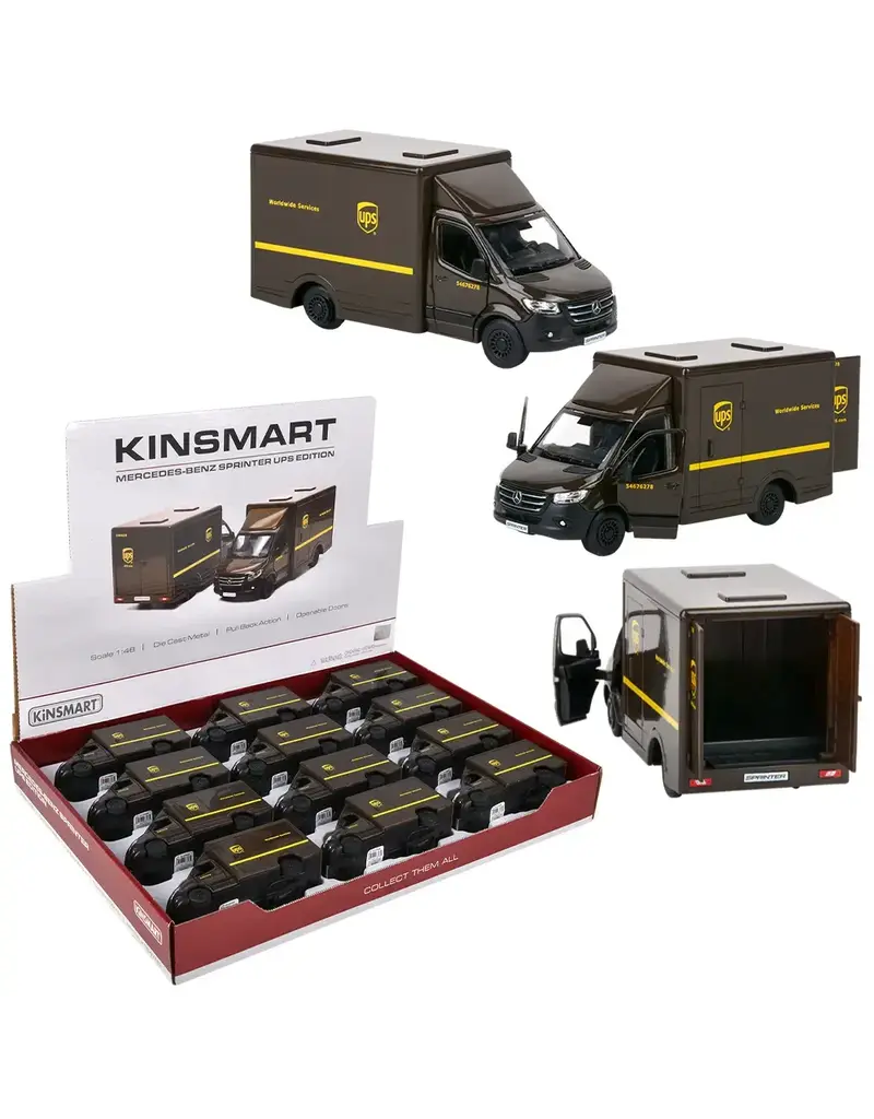 The toy network Die-cast 1:48 Vehicles Kinsmart Mercedes-Benz Sprinter UPS Edition