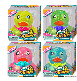 Jo's Dream Super Squishy Glitter Lovey Ducky (Assorted Colors; Sold Individually)