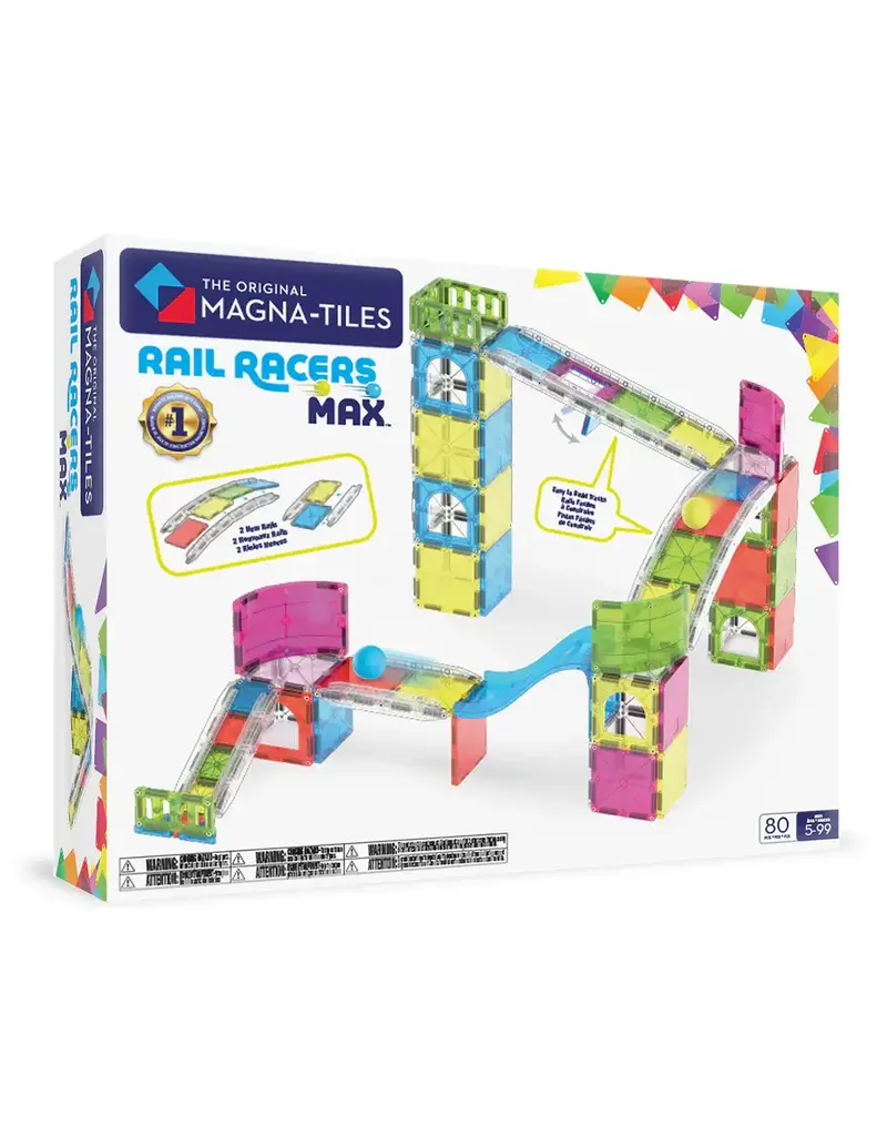 Magnatiles Magnetic Magna-Tiles Rail Racers Max (80 Piece Set)