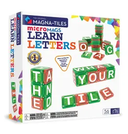 Magnatiles Magnetic Magna-Tiles microMAGS LEARN Letters (56 Piece Set)