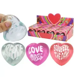 Cap Zone Good Vibes Only Positive Heart Message Squish (Colors and Words Vary, Sold Individually)