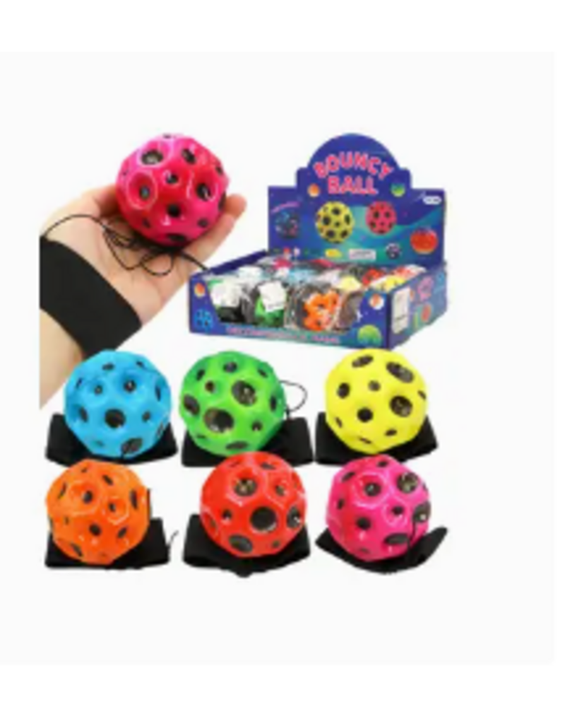 Cap Zone Rainbow Meteorite Bouncy Ball Gravity Return Ball ( Sold Individually; Assorted Colors)