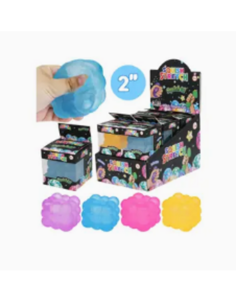 Cap Zone Colorful Bubble Textured Cube Maltose Putty Filled Squishy ( Assorted Colors; Sold Individually)