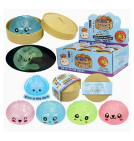 Cap Zone Neon  Pastel Glow in the Dark Jiggly Jelly Slime Dumpling ( Assorted Colors; Sold Individually)