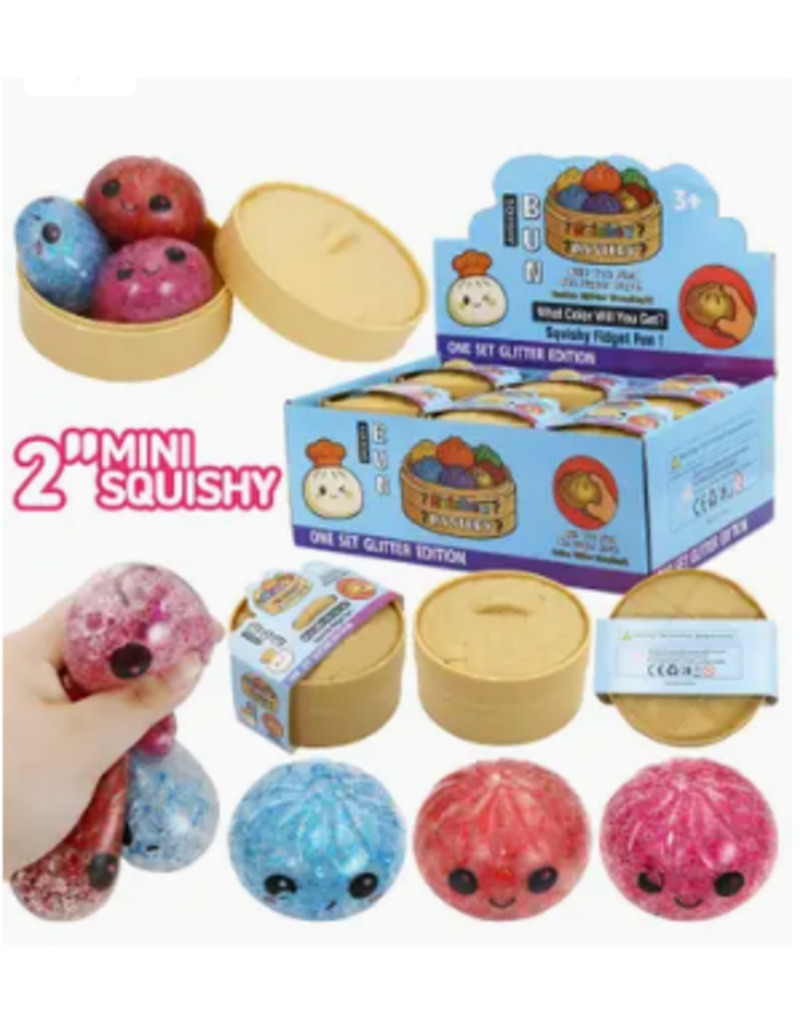 Cap Zone 3-in-1 Mini Glitter Water Bead Squishy Dumpling ( Assorted Colors; Sold Individually)