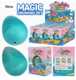 Cap Zone Colorful Dolphin Egg Water Growing Hatching Toy ( Sold Individually)