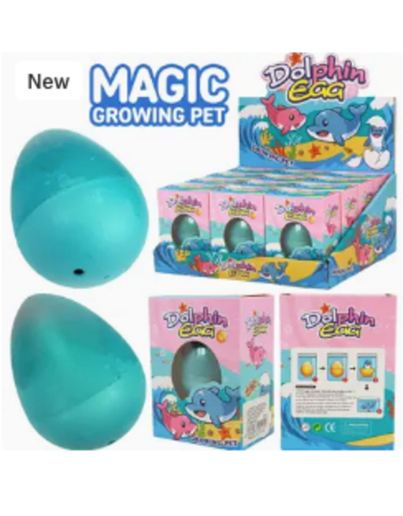 Cap Zone Colorful Dolphin Egg Water Growing Hatching Toy ( Sold Individually)