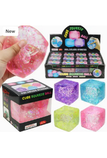 The American Gift Company Novelty Glitter Cube Squeeze Ball (Assorted Colors; Sold Individually)