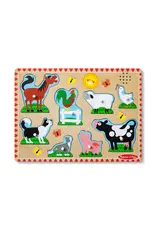Melissa & Doug Farm Animals Sound Puzzle- 8 Pieces