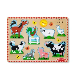 Melissa & Doug Farm Animals Sound Puzzle- 8 Pieces